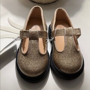 Glittery Gold Kids Shoes